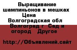 Выращивание шампиньонов в мешках! › Цена ­ 2 500 - Волгоградская обл., Волгоград г. Сад и огород » Другое   